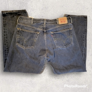 Levi's Men's 501 XX Denim Jeans‎ Button Fly Stone Wash Black Pants 40X32